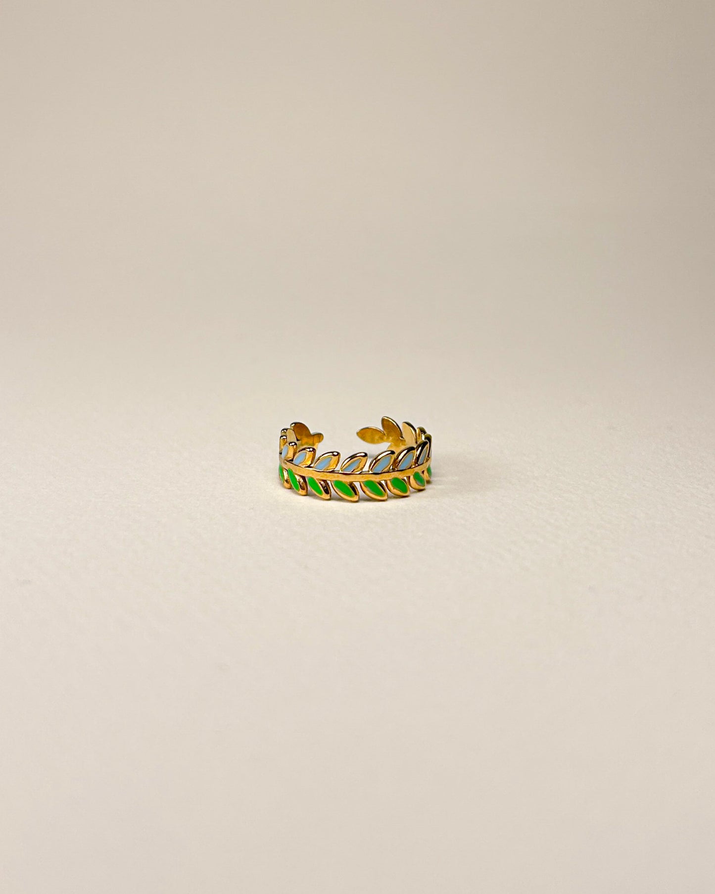 Enamel Crown Ring