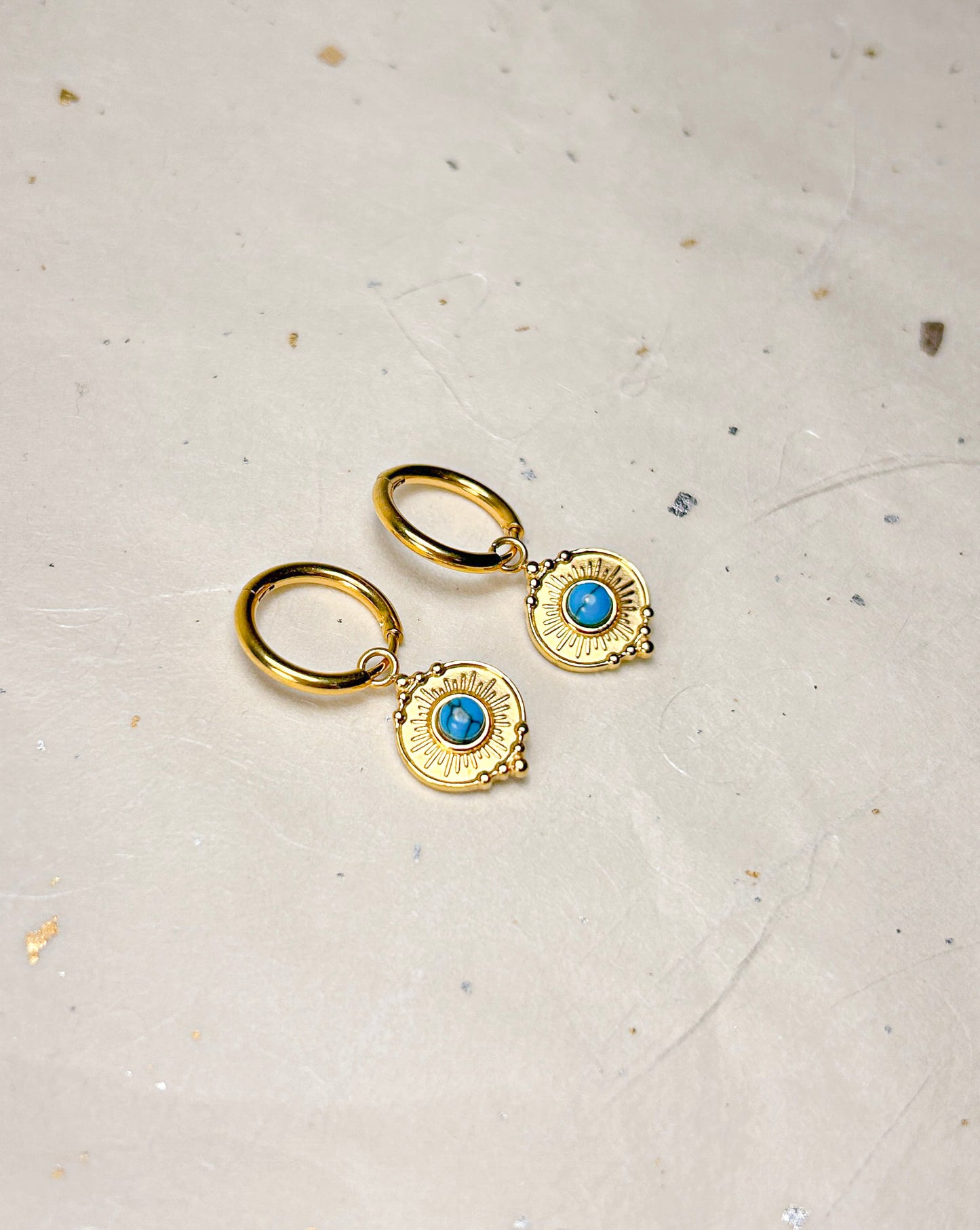 Solar Charm Hoops